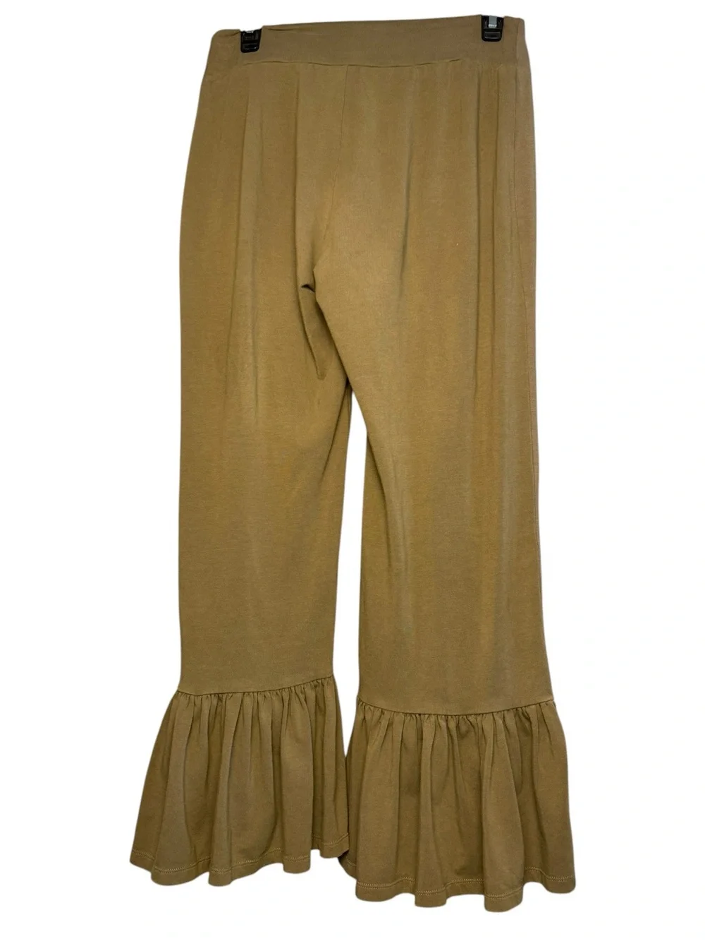 Matilda Jane Treetops Big Ruffles Olive Tan Cropped Pants Medium - Picture 4 of 8